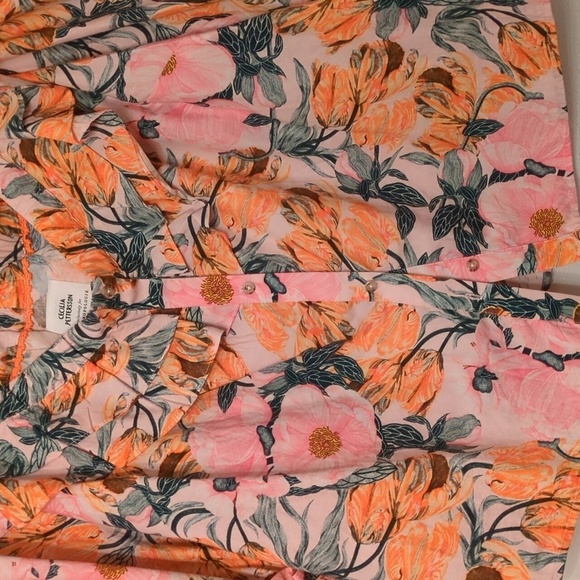 Cecilia Peterson Anthropology Ruffled off the Shoulder Romantic Boho Floral Top - Picture 7 of 11